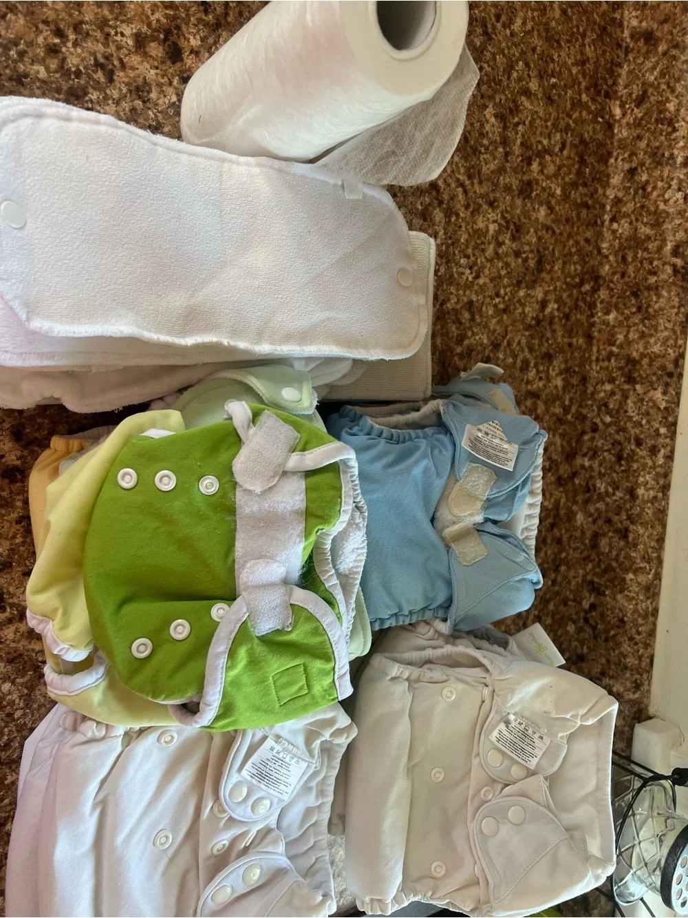 Adjustable Green & Light Green Cloth Diaper Covers for Kids